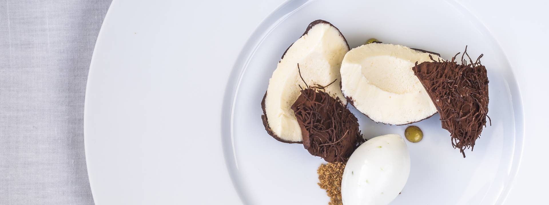 Coconut parfait dark chocolate lime crop